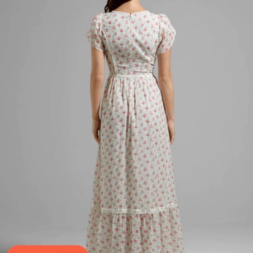 Gunne Sax by ModCloth size 16 White and Red Floral Dress - Picture 6 of 11